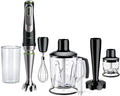 Braun MultiQuick 9 - Frullatore a Immersione Anti Splash, Selezione di Velocità Precisa, Active PowerDrive, Robot da Cucina 1,2L, Tritatutto, Bicchiere 600 mL, 1200W, Nero (MQ9187XLI)(1200 W, 5 accessori)
