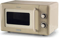 Ariete 3960 Forno a microonde Vintage, 800W, Capacità 20L, 3 funzioni, 6 livelli di cottura, Timer, Celeste(Beige)