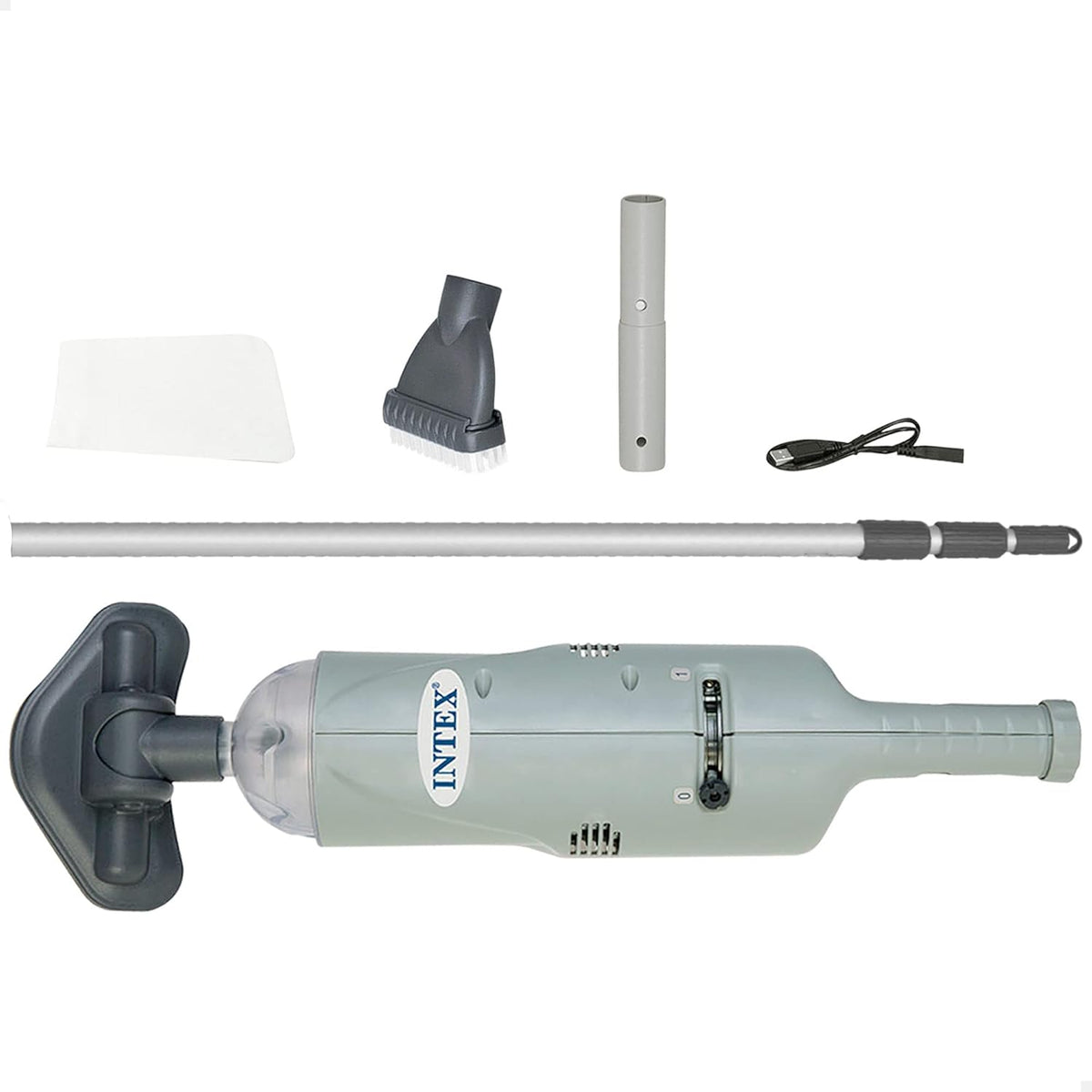 Intex 28620NP Underwater Hand Vacuum Cleaner for Battery-Powered Pool, Grey(Single)