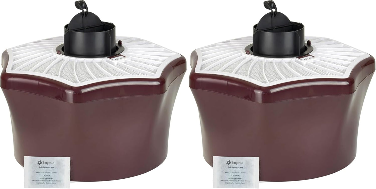 Biogents Mosquitaire Tiger Mosquito Trap for Outdoor Use | Outdoor mosquito trap, 2 bags, a plug for outdoor use and a Sweetscent olfactory attractant (2 months)(ohne CO2 Flasche (Confezione da 2)/Single)