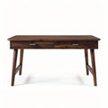Scrivania in legno massello scuro con due cassetti dimensioni 120 x 60 x 75cm