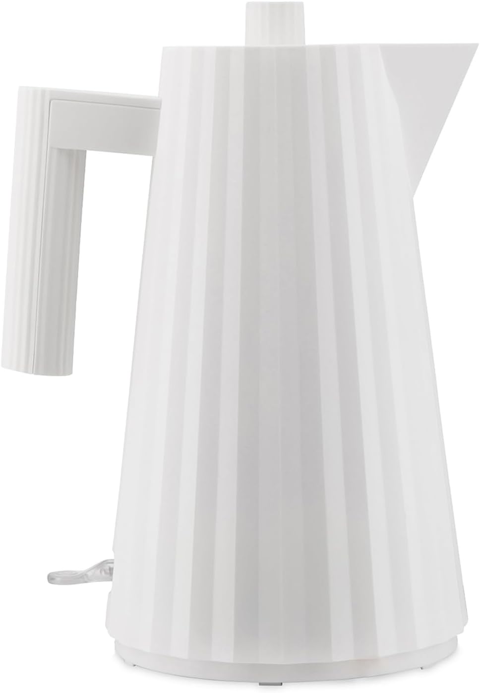 Alessi Plissé MDL06 W - Bollitore Elettrico, di Design, in Resina Termoplastica, Presa Europea 2400W, 170cl, Bianco