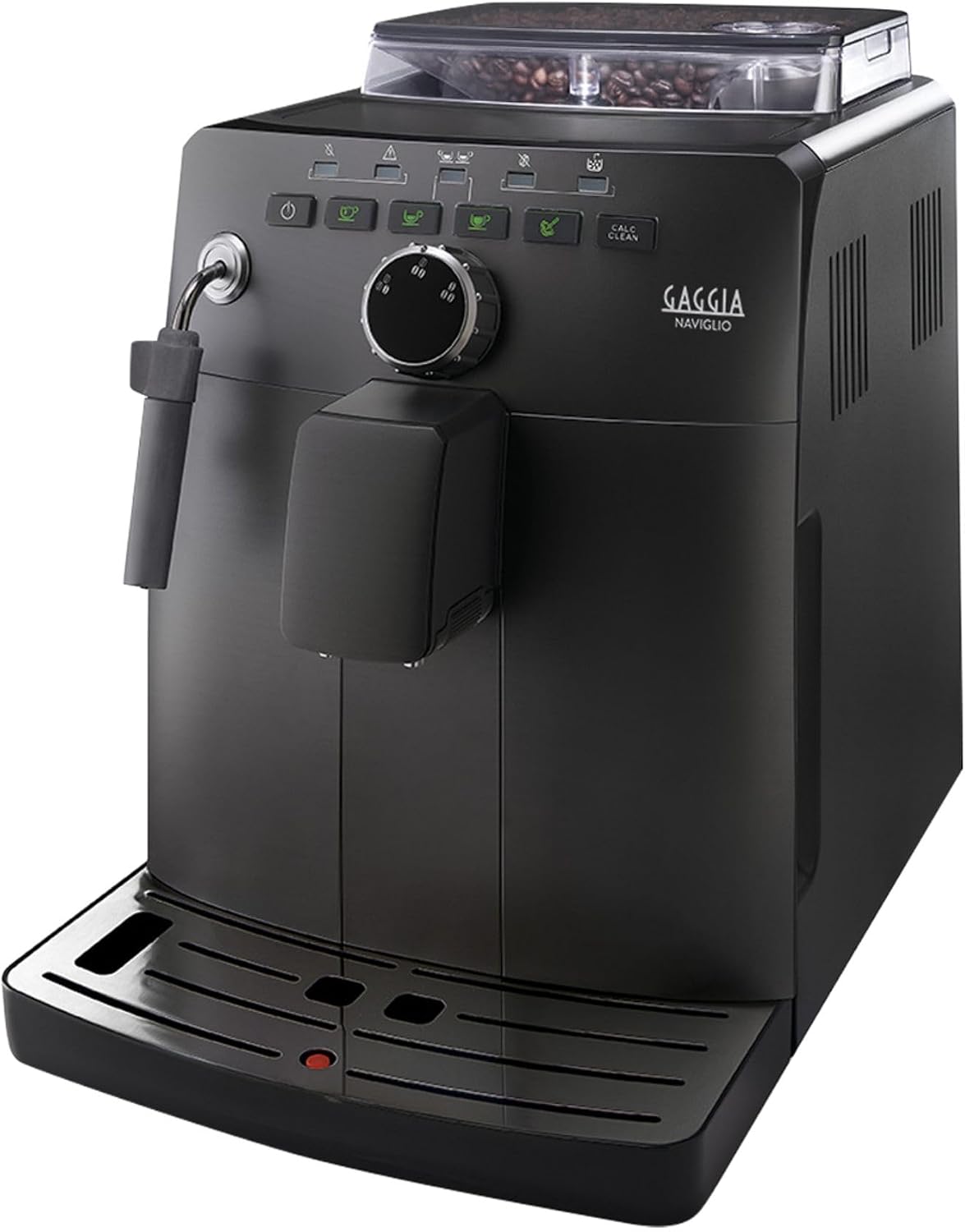Gaggia HD8749/01 Naviglio Black - Macchina da Caffè Automatica, per Espresso e Cappuccino, Caffè in Grani, 15 bar, 1850W, 2L, Nero, 100% Made in Italy(Naviglio Black/Solo Macchina)
