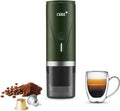 CERA+ Macchina per caffè espresso portatile elettrica con auto-riscaldamento in 3-4 minuti, mini macchina per il caffè da 20 bar con batteria ricaricabile（verde）(Verde)