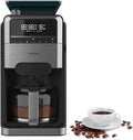 Cecotec Macchine da Caffè a Filtro Coffee 66 Grind  Brew. 1400W, 1.5L, 12 Tazze, 230g Serbatoio Chicchi, Macinacaffè Conico, 7 Livelli, Programmabile fino a 24h, Intensità Regolabile, Acciaio Inox