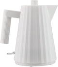 Alessi Plissé MDL06/1 W - Bollitore Elettrico di Design, in Resina Termoplastica, Presa Europea 2400W, 100cl, Bianco(Bianco)