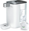BRITA Distributore di acqua cubo per la casa (4 l) – Con regolazione del volume della tazza e della temperatura, acqua senza batteri grazie alla tecnologia UV-C e alla cartuccia filtrante Maxtra Pro(Bianco)