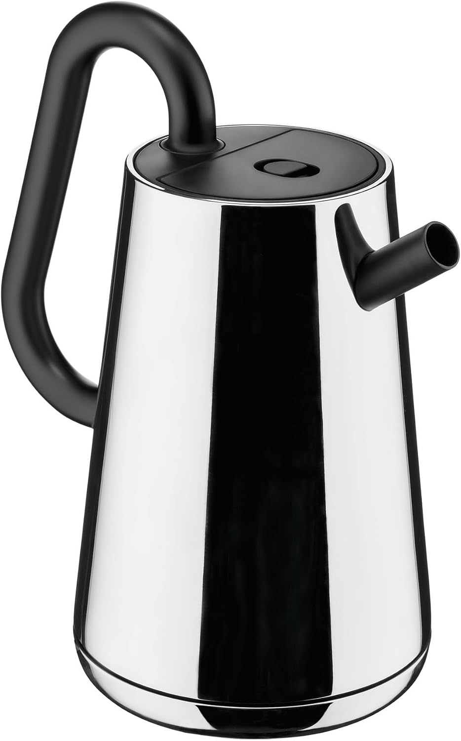 Alessi Toru NE01 B - Bollitore Elettrico di Design, in Acciaio Inossidabile 18/10 e in Resina Termoplastica, Presa Europea, 2400 W, 170 cl, Nero